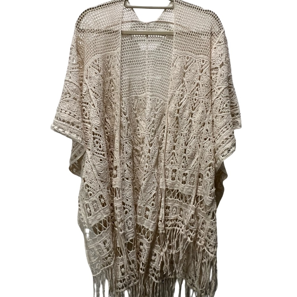 Torrid Cream Crochet Cardigan